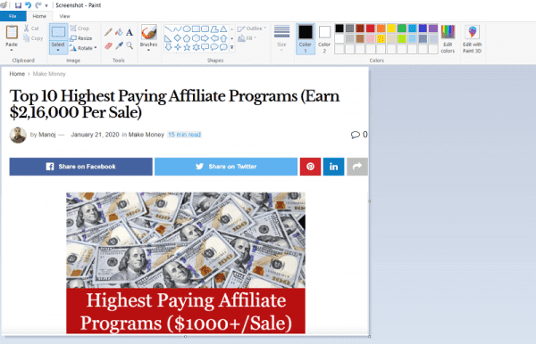 Screenshots Windows 10