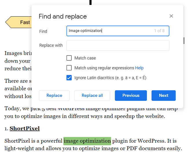 Find-and-replace-Google-docs