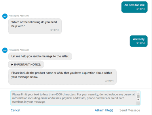 amazon messaging assistant amazon messaging assistant