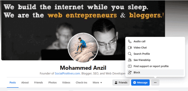 block facebook friend