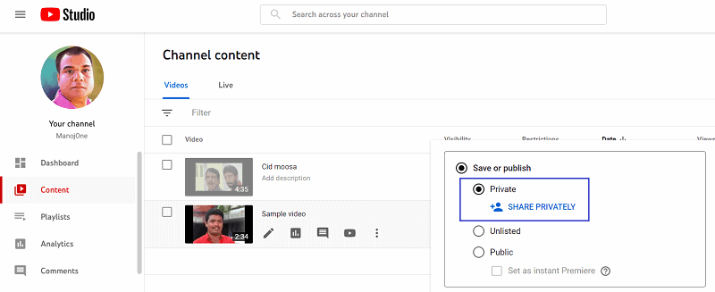 private-youtube-channel