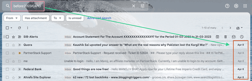 How to Search Gmail Emails by Date and Time 2