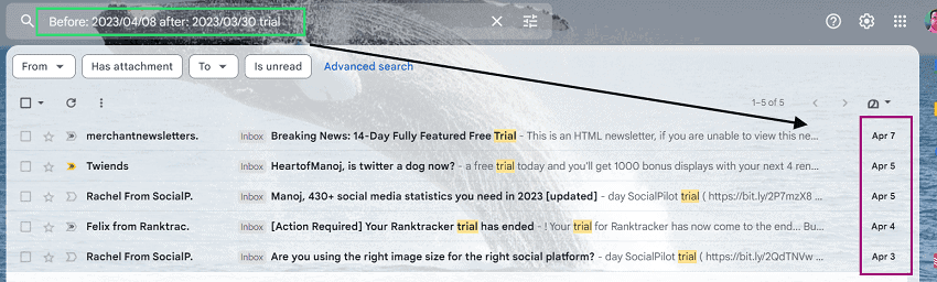 How to Search Gmail Emails by Date and Time 3