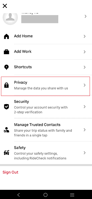 How to Delete Uber Account 5