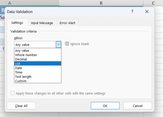 How to Create Drop Down List in Microsoft Excel 4