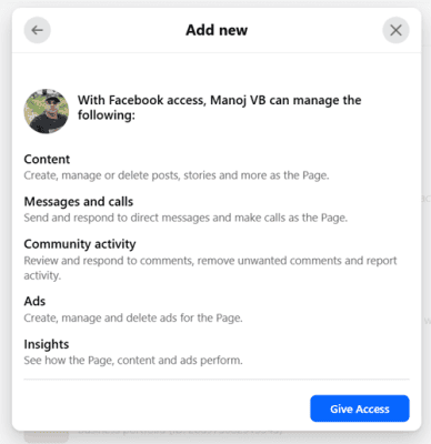 how to add admin to facebook page