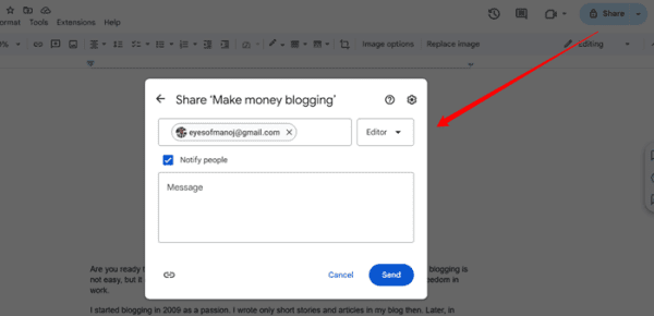 Google docs collaboration