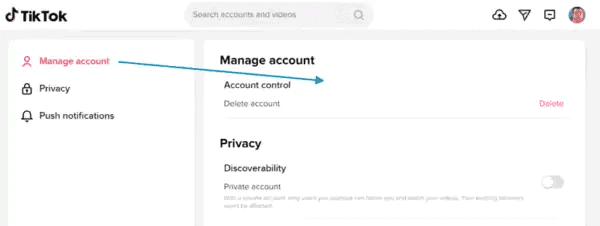 Delete TikTok account Delete TikTok account