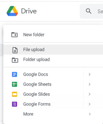 Google Drive upload Google Drive upload
