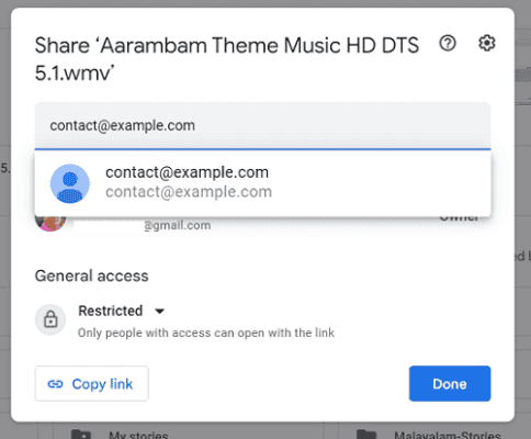 Share Google Drive file Share Google Drive file