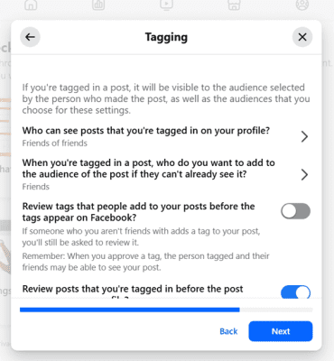facebook settings facebook settings