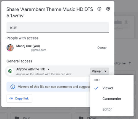 share Google Drive files share Google Drive files