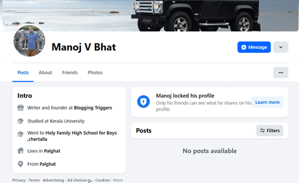 facebook profile lock facebook profile lock